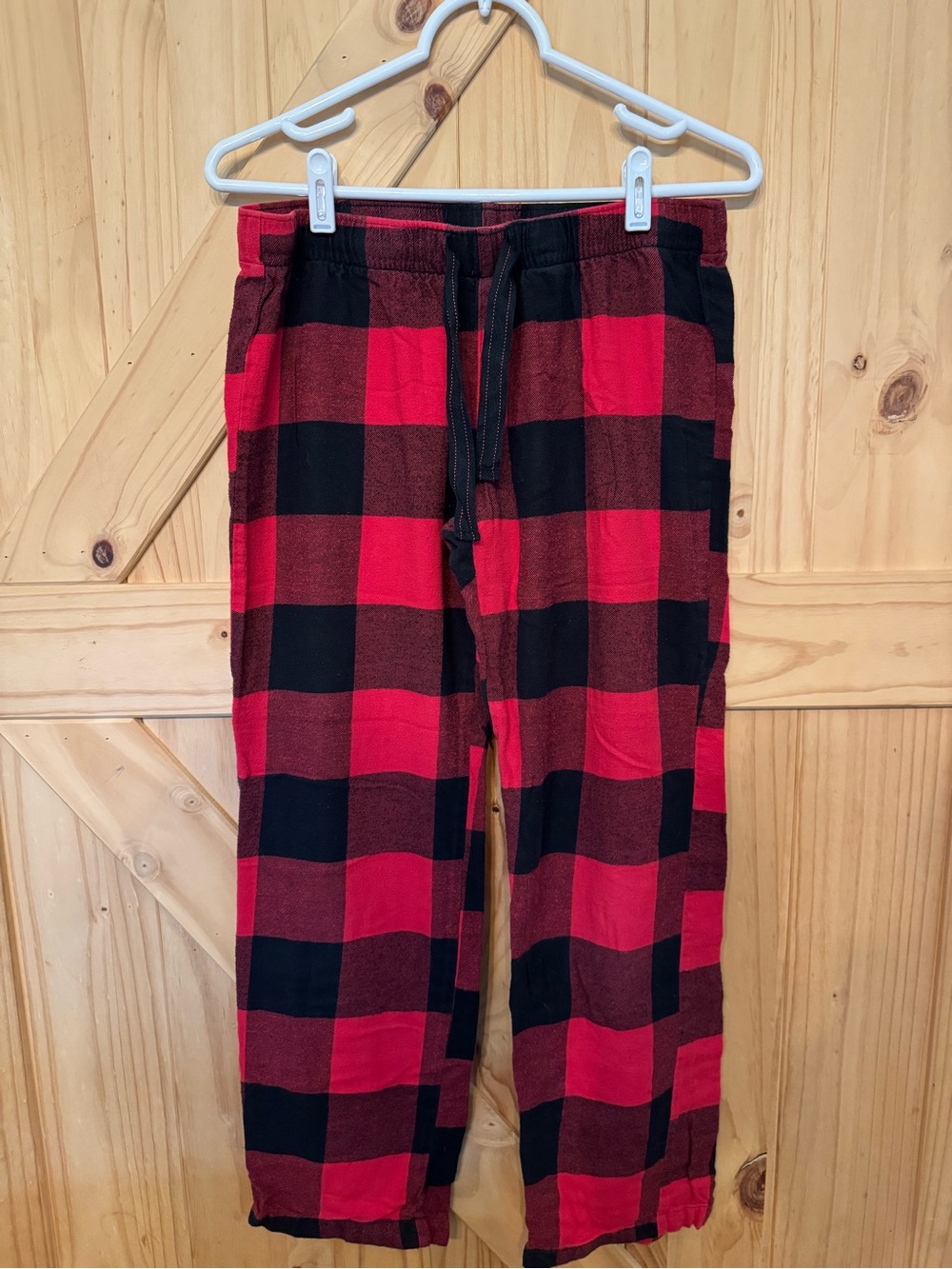 Old Navy Red and Black Buffalo Plaid Straight Leg Pants